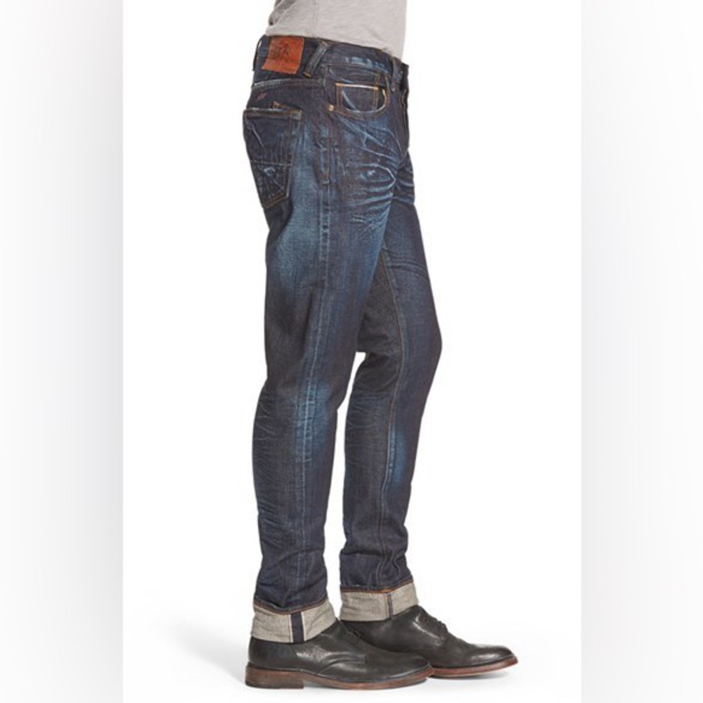 PRPS Fury Slim Fit Dark Blue Faded Wash Jeans Size 33 x 32